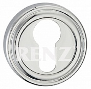 Картинка Накладка на цилиндр декоративная RENZ ET 16 CP хром блестящий